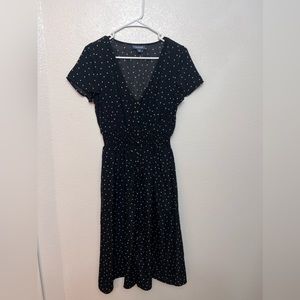 Modcloth Black and white polka dot short sleeve dress